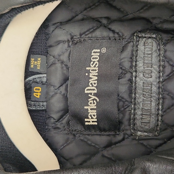 Harley Davidson Moto Fringe Black Leather Riding Jacket EUC - Picture 7 of 17